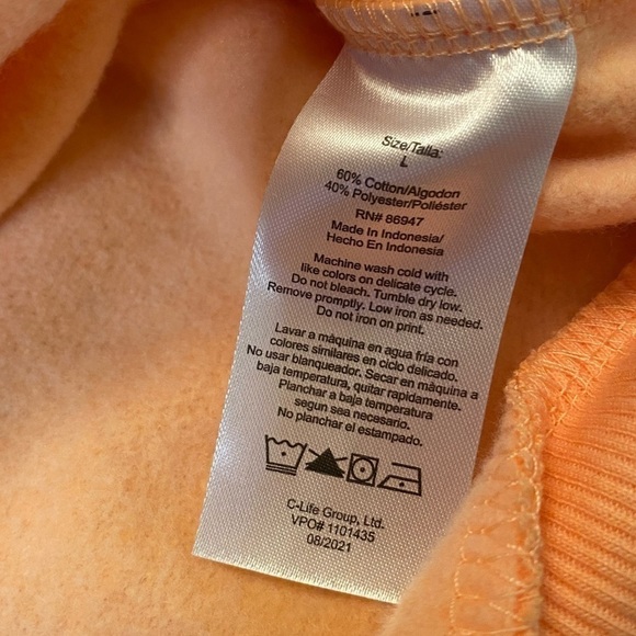 NWT HEY ARNOLD P.S. 118 HILLWOOD PEACHY HOODIE SIZE LARGE - Picture 6 of 7